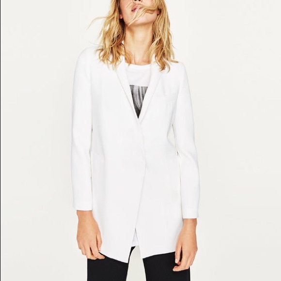 zara straight cut coat